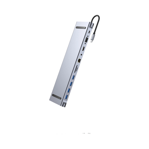 Dock USB-C Multiport 11 en 1 GEAR4PC avec ports HDMI VGA RJ45 SD TF