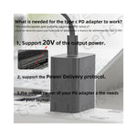 Adaptateur USB C 100W GEAR4PC vue frontaleUSB-C 100W GEAR4PCAdaptateur USB C 100W GEAR4PC vue frontale