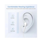 Vue latérale des écouteurs câblés SHUKUI pour iPhone montrant les embouts intra-auriculaires et le cordonVue latérale des ...