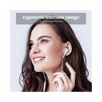 Boucles auditives câblées SHUKUI pour iPhone noires et blanches