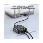 Brancheur Ethernet GEAR4PC vue arrière montrant les prises RJ45 et la connectique