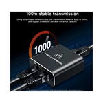 Câble Ethernet RJ45 noir en vue frontale