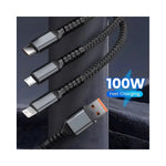 Câble USB-C Micro-USB 3en1 GEAR4PC 100W charge rapide