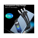 Câble USB-C Micro-USB 3en1 GEAR4PC en vue détaillée