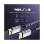 Câble DisplayPort NIERBO vue latérale blindage cuivre 28AWG