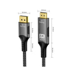 Câble DP HDMI 8K 4K - Vue détaillée