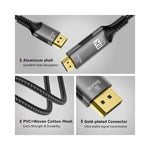 Câble DP HDMI 8K 4K - Vue dessus
