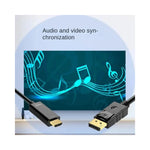 Câble DP mâle-mâle 4K_audiovidéo - Vue latérale