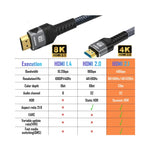 Câble HDMI 2.1 8K/4K@120Hz - Vue dessus