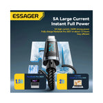 Câble USB-C GEAR4PC 1m tressé pour gaming vue arrièresteder