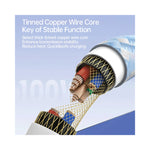 Câble USB-C GEAR4PC 240W charge rapide pour PC et Macalt text5Câble USB-C GEAR4PC avec connecteurs noirs et fil torsadé