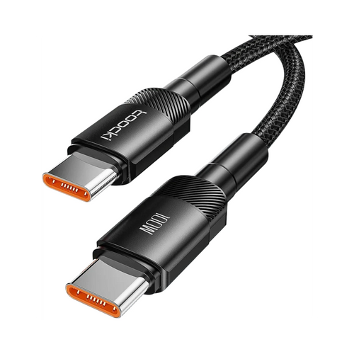 Câble USB C Toocki 100W PD pour PC et iPhone qualité gaming noir avec connecteurs robustes