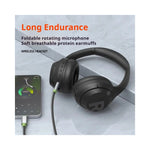 Vue latérale du casque Bluetooth foldable en gris avec les coussinets auditeurs visible