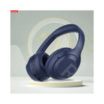 Casque Bluetooth plié en vue arrière couleur noir avec logo GEAR4PC visible