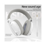 Casque Bluetooth SmailWolf-L80 bleu et noir vue arrière avec coussinets interchangeables