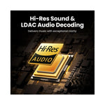 Casque Bluetooth UGREEN ANC vue arrière avec boutons réglages et logo marque