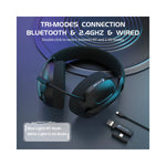 Vue latérale du casque gaming Attack Shark L80 en noir avec microphone réglable