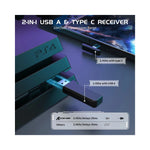 Casque gaming Attack Shark L80 bleu et noir avec prises audio et microphone visible