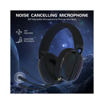 Casque gaming sans fil GEAR4PC Attack Shark L80 en vue arrière montrant les couleurs noire et rouge