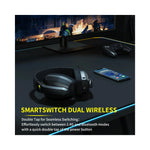 Casque gaming Bluetooth BW06 vue arrière montrant les couleurs noire et rouge avec logo GEAR4PC