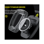 Casque gaming Bluetooth GEAR4PC BW06 vue arrière avec microphone flip et coussinets d'oreille confortables