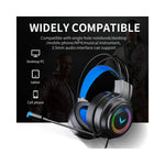 Casque gaming G58 G60 LED noir et rouge avec éclairage RGB et réglages sonores visible