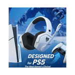Casque gaming NUBWO G06 bleu foncé avec microphone amovible33Vue arrière du casque NUBWO G06 montrant les connecteurs et l...