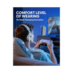 Vue arrière du casque NUBWO G06 en noir avec connecteurs Bluetooth et jackVue arrière du casque gaming NUBWO G06 en noir a...