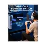 Casque gaming NUBWO G06 bleu avec microphone amovible