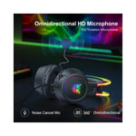 Vue latérale du casque ONIKUMA RGB montrant les écouteurs et le micro HD