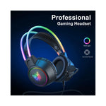 Casque ONIKUMA RGB vue arrière avec micro HD