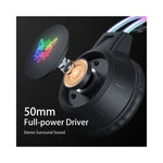 Casque ONIKUMA RGB gaming avec micro HD frontal_vue arrière_et_details_circuit_imprimé