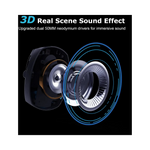 Vue latérale du casque montrant les coussinets d'écoute et le microphone repliable