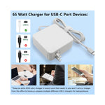 Chargeur USB-C GEAR4PC 65W vue avant avec connecteursChargeur USB-C GEAR4PC 65W vue avant avec connecteurs