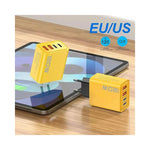 Chargeur USB-C 4 ports QC 3.0 GEAR4PC vue frontale