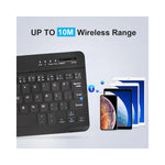 Vue arrière du clavier Bluetooth mini montrant les ports de charge et les boutons de contrôle