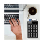 Vue arrière du clavier Bluetooth portable LED GEAR4PC avec connecteur USB-C visible