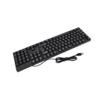 Vue arrière du clavier ergonomique GEAR4PC 104 touches montrent les connexions et le design filaire
