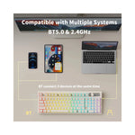 Clavier gamer sans fil EWEADN V97 en vue frontale avec éclairage RGB visible