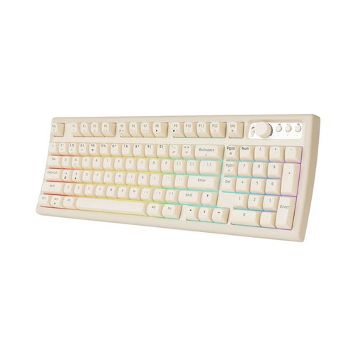 Clavier gamer sans fil RGB EWEADN V97 avec éclairage personnalisable rechargeable