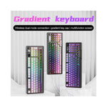 Clavier gaming M96 Bluetooth vue arrière montrant les ports et les touches PBT ergonomiques