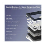 Vue arrière du clavier gaming K686 PRO montrant les connecteurs et la plaque arrière transparente