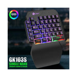 Vue latérale du clavier TEUCER 35 touches USB slim LED portable