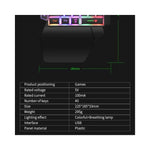 Clavier jeu 35 touches USB slim LED vu de face avec éclairage nocturne