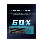 Clavier mécanique blanc 60% vue arrière GEAR4PC