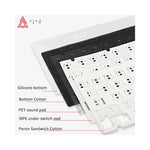 Vue arrière du clavier mécanique AJAZZ AK820/AK820Pro montrant les ports et le repose-poignetRGB