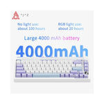 Vue arrière du clavier mécanique AJAZZ AK820/AK820Pro montrant les ports et le repose-poignet