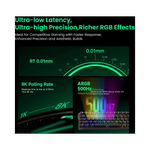 Vue arrière du clavier mécanique Fun60 Pro&Max avec connecteur USB et repose-poignet intégré