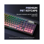 Vue latérale du clavier mécanique gaming RGB 98 touches GEAR4PC rétroéclairé