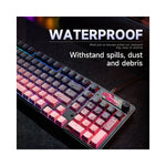 Vue arrière du clavier mécanique gaming RGB GEAR4PC avec câble USB visible